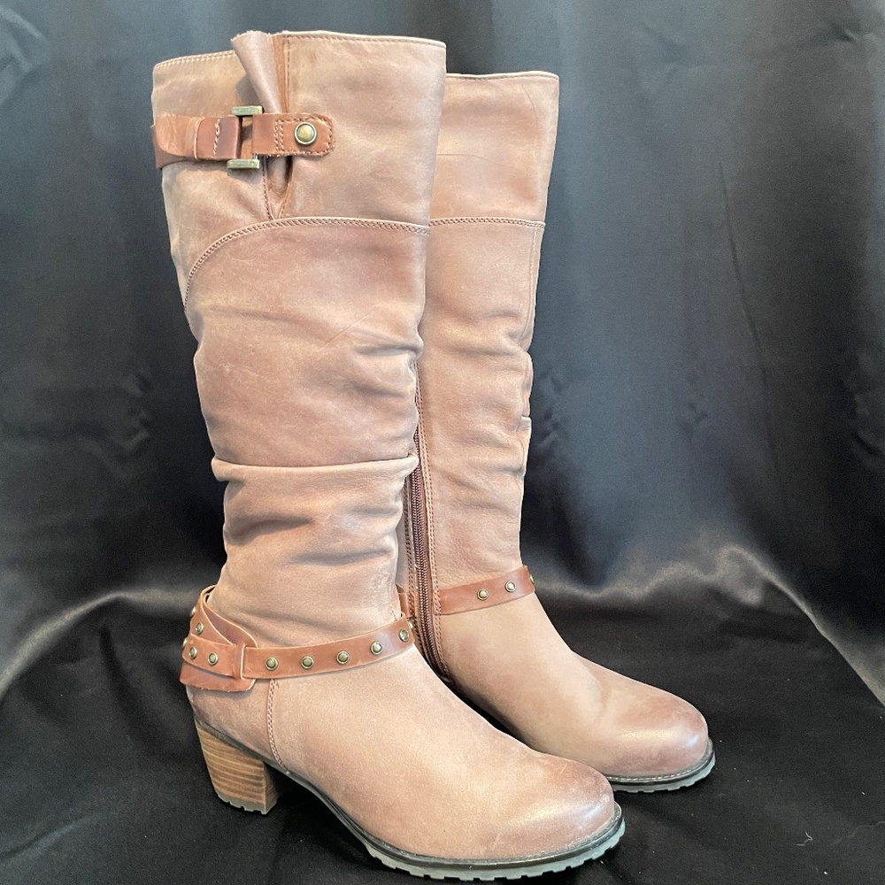 Blondo Soft Leather Radja Woman's Tall Boots with Aqua Protect  - Size 9.5 M